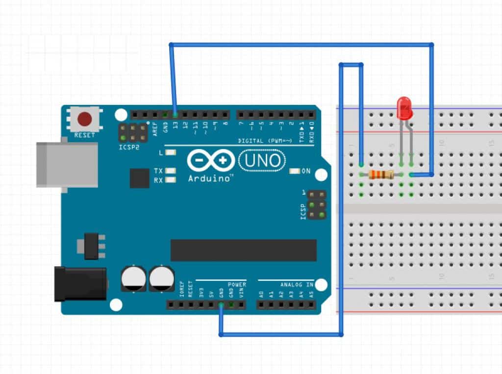 Arduino'muzu bilgisayarımıza bağlıyoruz. Arduino IDE'mizden -> Araçlar -> Kart sekmesinden kullandığınız Arduino modelini seçiyoruz. Biz Arduino Uno kullandığım için Arduino/Genuino Uno seçeneğini seçtik. Port kısımından Arduino'nuzun portunu seçiyoruz. Arduino üzerinde elektrik devremizi kuruyoruz  